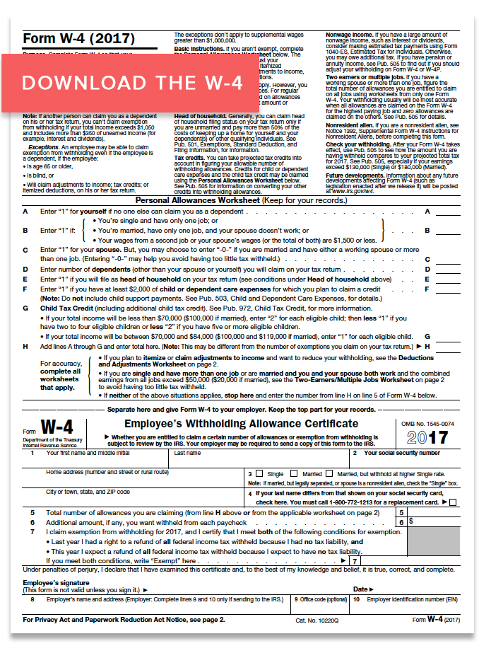 Everything to Know About the Form W-4